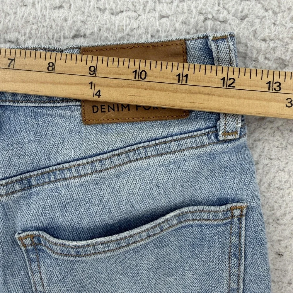 Denim Forum The '50s Arlo Long Shorts Womens 25 Blue Denim Cutoff Aritzia 5